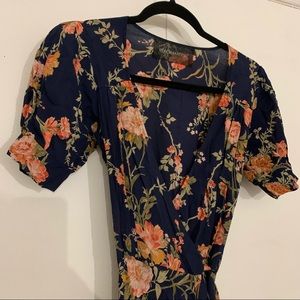 Reformation Floral Wrap Dress